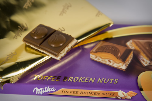 Milka toffee broken nuts